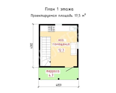 «Садовый домик» 17,5 м²