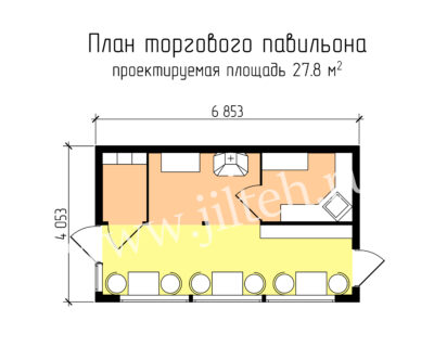 Торговый павильон 27,8м²