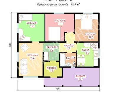 «Вереск» 92,7 м²